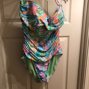 GUC, Lily Pulitzer one piece bathing suit.